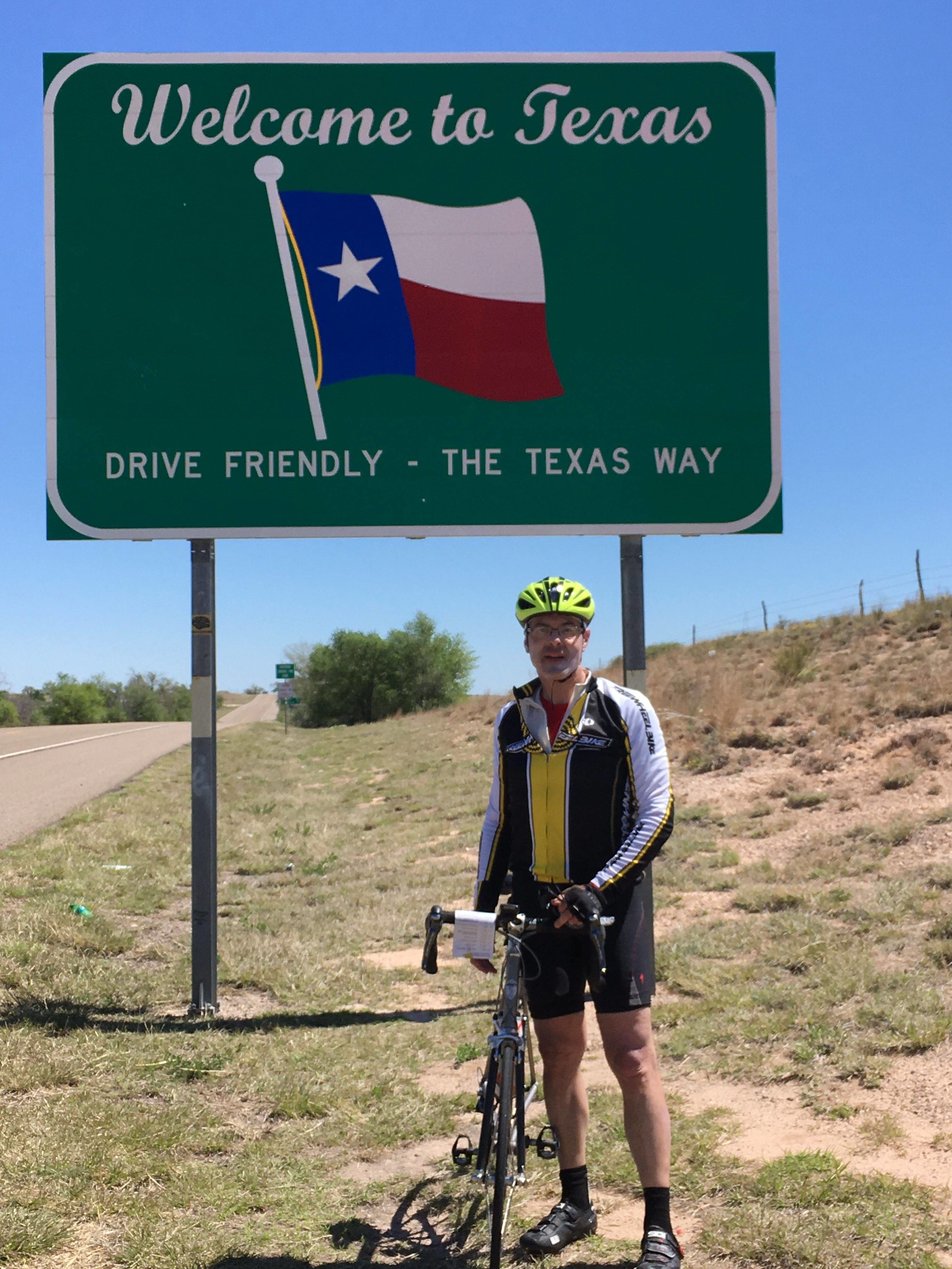 Jeff by Texas Road Sign
