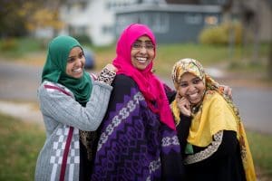 Nasra and two daughters