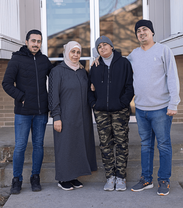 A Syrian mother and her three sons